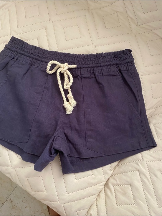 Roxy Pants - Roxy Navy Rope-Tie Athletic Shorts